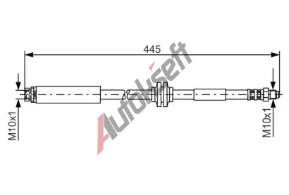 BOSCH Brzdov hadice - 445 mm BO 1987476180, 1 987 476 180