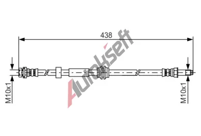 BOSCH Brzdov hadice - 438 mm BO 1987476181, 1 987 476 181