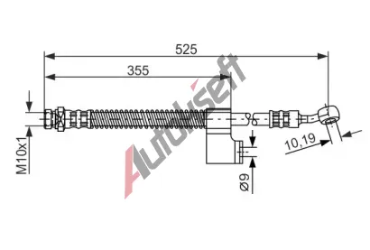 BOSCH Brzdov hadice - 525 mm BO 1987476188, 1 987 476 188