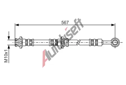 BOSCH Brzdov hadice - 567 mm BO 1987476196, 1 987 476 196