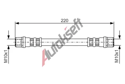 BOSCH Brzdov hadice - 220 mm BO 1987476203, 1 987 476 203