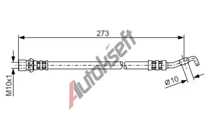 BOSCH Brzdov hadice - 273 mm BO 1987476212, 1 987 476 212