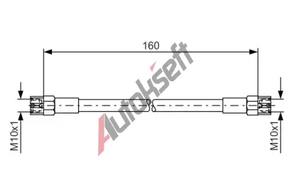 BOSCH Brzdov hadice - 160 mm BO 1987476220, 1 987 476 220