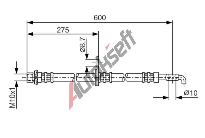 BOSCH Brzdov hadice - 600 mm BO 1987476229, 1 987 476 229