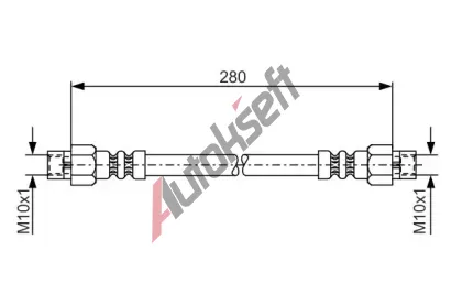 BOSCH Brzdov hadice - 280 mm BO 1987476234, 1 987 476 234
