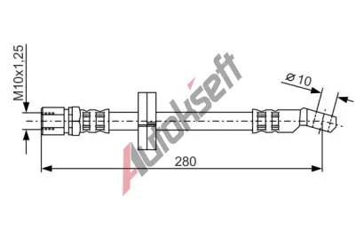 BOSCH Brzdov hadice - 280 mm BO 1987476239, 1 987 476 239