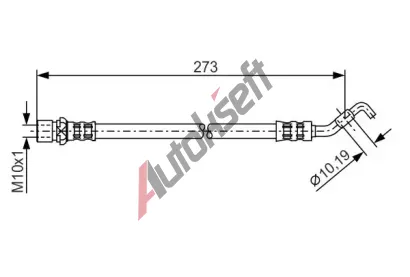 BOSCH Brzdov hadice - 230 mm BO 1987476270, 1 987 476 270