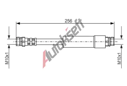 BOSCH Brzdov hadice - 256 mm BO 1987476284, 1 987 476 284