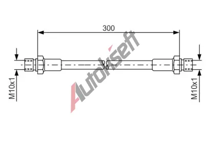 BOSCH Brzdov hadice - 300 mm BO 1987476286, 1 987 476 286