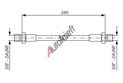 BOSCH Brzdová hadice - 240 mm BO 1987476288, 1 987 476 288 BOSCH Brzdová hadice - 240 mm BO 1987476288, 1 987 476 288