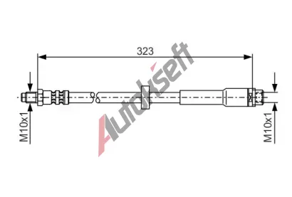 BOSCH Brzdová hadice - 323 mm BO 1987476293, 1 987 476 293  BOSCH Brzdová hadice - 323 mm BO 1987476293, 1 987 476 293