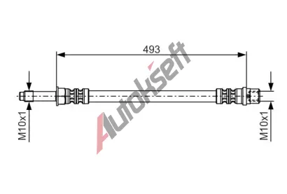 BOSCH Brzdov hadice - 490 mm BO 1987476294, 1 987 476 294