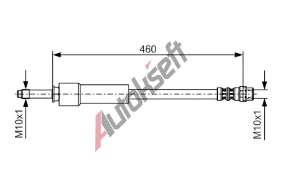BOSCH Brzdov hadice - 460 mm BO 1987476297, 1 987 476 297