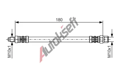 BOSCH Brzdov hadice - 180 mm BO 1987476302, 1 987 476 302