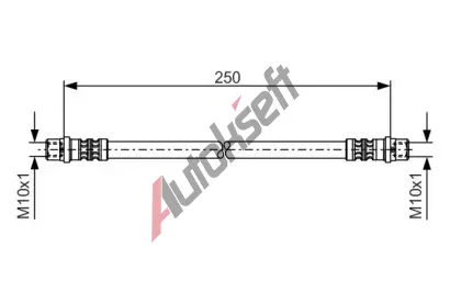 BOSCH Brzdov hadice - 250 mm BO 1987476309, 1 987 476 309