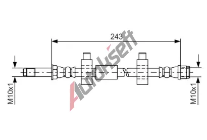 BOSCH Brzdov hadice - 243 mm BO 1987476320, 1 987 476 320