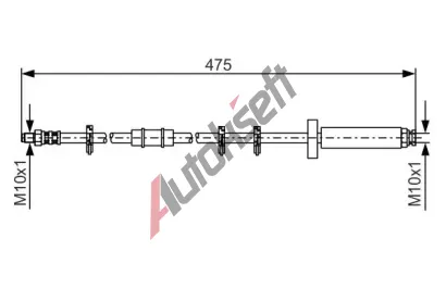 BOSCH Brzdov hadice - 485 mm BO 1987476329, 1 987 476 329