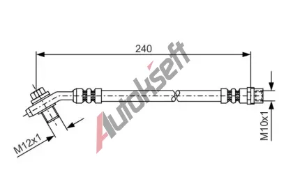 BOSCH Brzdov hadice - 240 mm BO 1987476332, 1 987 476 332