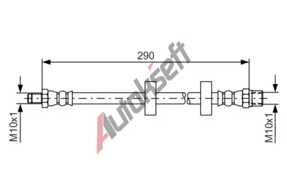 BOSCH Brzdov hadice - 290 mm BO 1987476334, 1 987 476 334