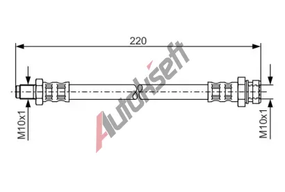 BOSCH Brzdov hadice - 220 mm BO 1987476345, 1 987 476 345