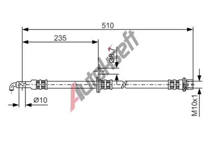 BOSCH Brzdov hadice - 510 mm BO 1987476355, 1 987 476 355
