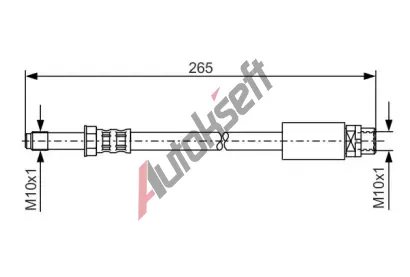 BOSCH Brzdov hadice - 265 mm BO 1987476359, 1 987 476 359