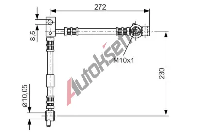 BOSCH Brzdov hadice - 272 mm BO 1987476361, 1 987 476 361