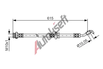 BOSCH Brzdov hadice - 615 mm BO 1987476362, 1 987 476 362