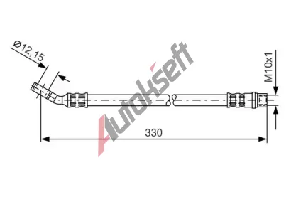 BOSCH Brzdov hadice - 330 mm BO 1987476365, 1 987 476 365