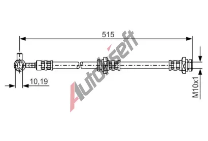 BOSCH Brzdov hadice - 515 mm BO 1987476376, 1 987 476 376