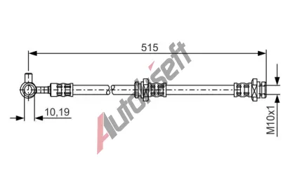 BOSCH Brzdov hadice - 515 mm BO 1987476378, 1 987 476 378