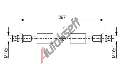 BOSCH Brzdov hadice - 297 mm BO 1987476380, 1 987 476 380