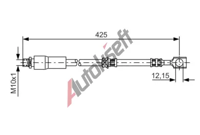 BOSCH Brzdov hadice - 425 mm BO 1987476386, 1 987 476 386