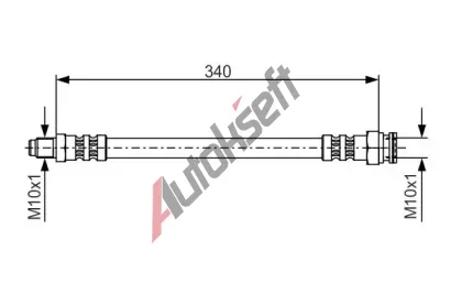 BOSCH Brzdov hadice - 340 mm BO 1987476393, 1 987 476 393