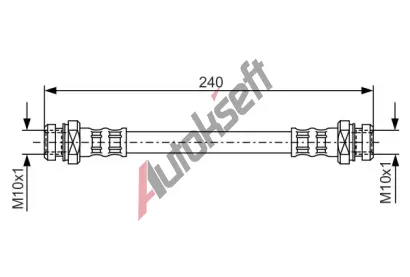 BOSCH Brzdov hadice - 240 mm BO 1987476395, 1 987 476 395