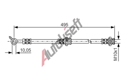 BOSCH Brzdov hadice - 495 mm BO 1987476399, 1 987 476 399