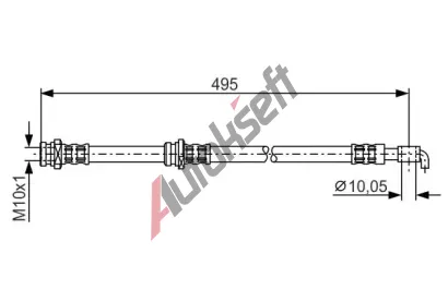 BOSCH Brzdov hadice - 495 mm BO 1987476401, 1 987 476 401