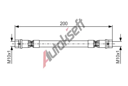 BOSCH Brzdov hadice - 200 mm BO 1987476402, 1 987 476 402