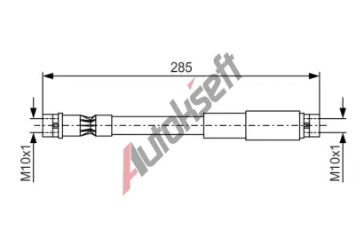 BOSCH Brzdov hadice - 285 mm BO 1987476406, 1 987 476 406