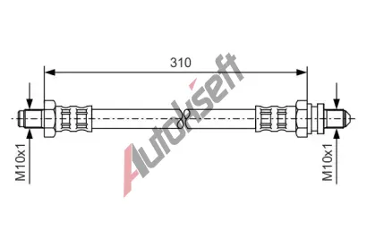 BOSCH Brzdov hadice - 310 mm BO 1987476407, 1 987 476 407