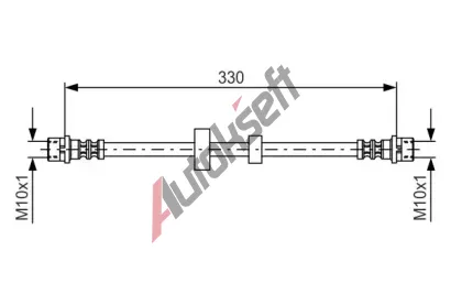 BOSCH Brzdov hadice - 330 mm BO 1987476411, 1 987 476 411