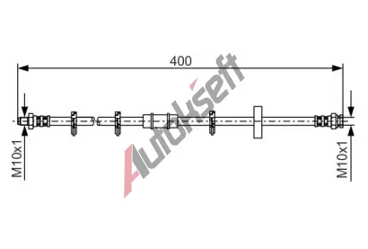 BOSCH Brzdov hadice - 410 mm BO 1987476413, 1 987 476 413