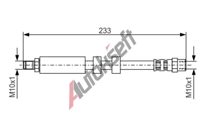 BOSCH Brzdov hadice - 233 mm BO 1987476418, 1 987 476 418