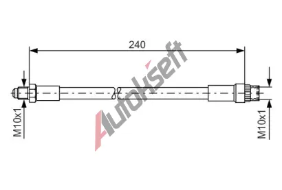 BOSCH Brzdov hadice - 240 mm BO 1987476421, 1 987 476 421