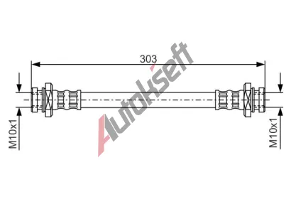 BOSCH Brzdov hadice - 303 mm BO 1987476436, 1 987 476 436