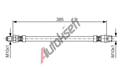 BOSCH Brzdov hadice - 385 mm BO 1987476439, 1 987 476 439