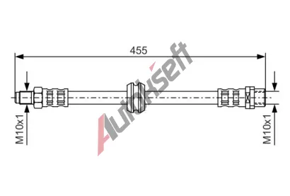 BOSCH Brzdov hadice - 455 mm BO 1987476444, 1 987 476 444