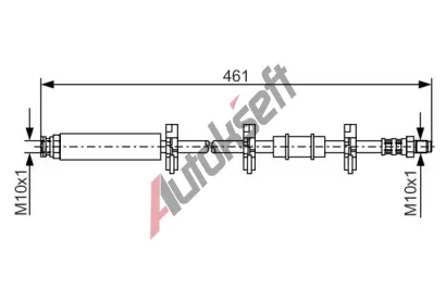 BOSCH Brzdov hadice - 461 mm BO 1987476463, 1 987 476 463