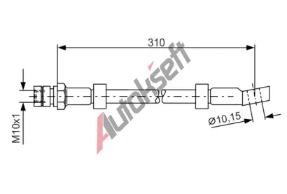 BOSCH Brzdov hadice - 310 mm BO 1987476464, 1 987 476 464