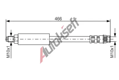 BOSCH Brzdov hadice - 466 mm BO 1987476492, 1 987 476 492